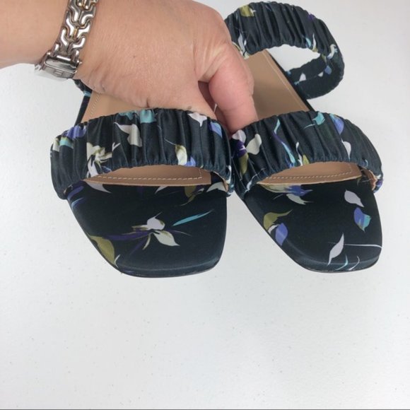 Lewit Elena Rushed Slide Navy Floral Sandals 39.5 - Picture 5 of 9